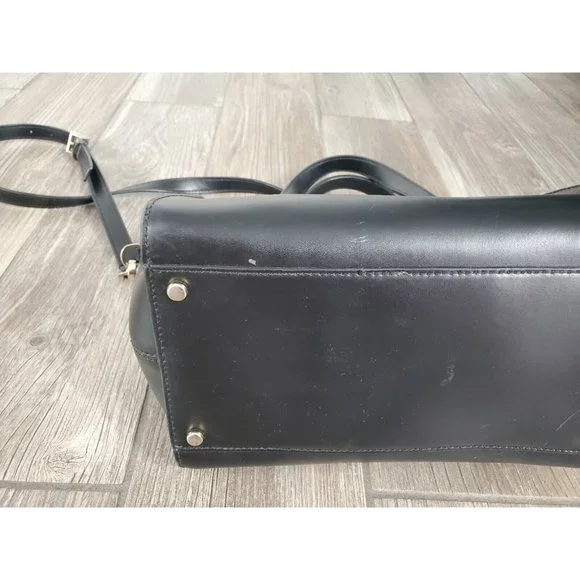 Kate Spade Black Crossbody/ Medium Satchel In Black. VGUC - Picture 10 of 12